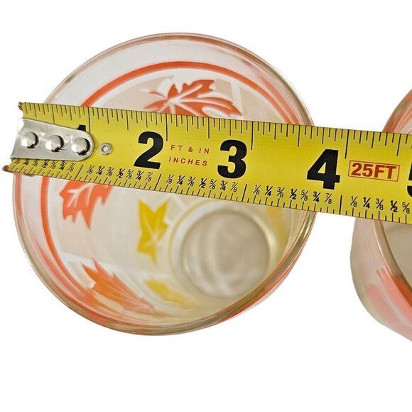 Hazel Atlas Frosted Fall Leaves Large 22 Oz Tumbler Drinking Glasses – Set of 2 - Picture 9 of 17